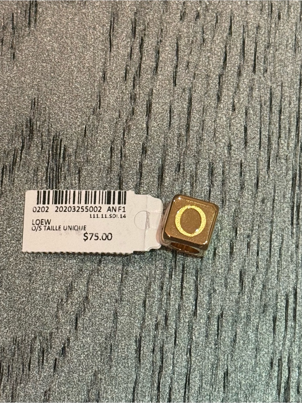 Loewe Gold Charm with Letter O